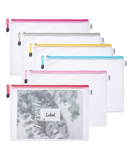 2024 tùy chỉnh rõ ràng không thấm nước đồ chơi tổ chức túi nhựa lớn A3 A4 A5 A6 PVC văn phòng phẩm lưới dây kéo Pouch túi với nhãn Túi - Product Image 1