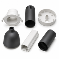 Boîtier de lampe en plastique moulé par injection sur mesure, coque d'éclairage, taille, couleur et logo personnalisés, personnalisation de dessins et d'échantillons