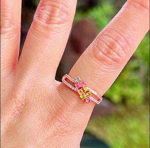 Vente en gros de pierres précieuses naturelles lisses, <span class=keywords><strong>Tourmaline</strong></span> Rose S925 incrustées d'argent, bagues en or Rose - Product Image 2