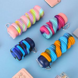 Collapsible Reusable Silicone Sports Drink Water Bottle Expandable Coffee <b>Cup</b> for Hiking and Outdoor Activities - Product Image 4