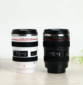 थोक 14oz/350ml नवीनता उपहार स्टेनलेस स्टील कैमरा लेंस कॉफी कप के साथ DSLR कैमरा लेंस मग कस्टम लोगो