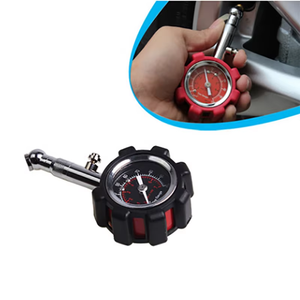 Manómetro <span class=keywords><strong>de</strong></span> Presión <span class=keywords><strong>de</strong></span> Neumáticos <span class=keywords><strong>de</strong></span> Alta Precisión, Negro/Rojo, 100 Psi, para Autos, Camiones y Motocicletas, Nuevo - Product Image 1