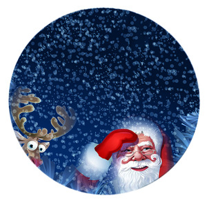 Santa Claus Christmas <b>Table</b> <b>Cover</b> Cloth for 120cm Round Dining <b>Tables</b> for Party Tableware & Decorations - Product Image 5
