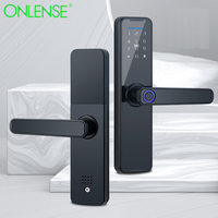 Serrure de porte intelligente étanche Tuya WiFi App, poignée de porte à empreinte digitale, serrure numérique sans clé