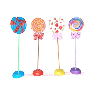 Escultura de caramelos de Piruleta de fibra de vidrio elegante comercial para diseño de paisaje callejero artesanías de resina para Pascua Día de San Valentín - Product Image 6