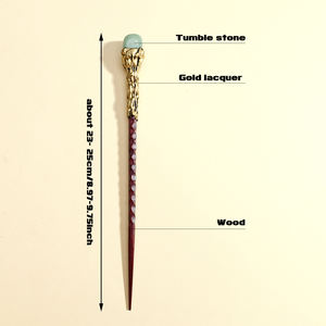 Venta al por mayor de palillos mágicos de cristal natural varita de <span class=keywords><strong>piedra</strong></span> cruda cetro de hadas Prop decoración de Halloween regalo - Product Image 2