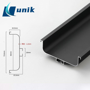 Aluminum C Shape Gola Profile Concealed Kitchen Cabinet <strong>Door</strong> Handle Anodized Black Silver for Hospital and Commercial Projects - Product Image 2