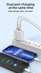 เครื่องชาร์จเร็ว USBA <span class=keywords><strong>18W</strong></span> usbc 20W QC 3.0 USB Type-C PD อะแดปเตอร์ EU US ปลั๊กที่ชาร์จติดผนังสำหรับ <span class=keywords><strong>iPhone</strong></span> 15 14 13 12 <span class=keywords><strong>11</strong></span> - Product Image 5