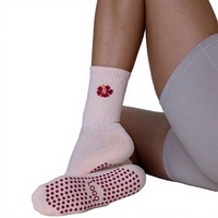 Chaussettes de Pilates personnalisées pour femmes, respirantes en coton, antidérapantes, brodées, pour le yoga et l'entraînement au sol