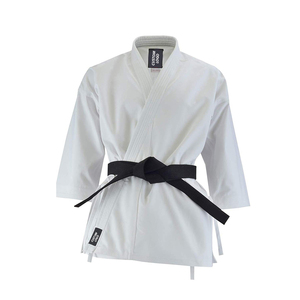 Trajes de Karate, Camiseta Amarilla, Pantalones Negros, 100% Algodón, Duraderos, Unisex para Adultos, Ropa de Artes Marciales, Corte Regular, en Venta - Product Image 2