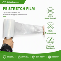 Film étirable transparent en LLDPE recyclable à haute résistance, auto-adhésif, pour l'emballage des câbles, protection des bobines de câbles électriques industriels