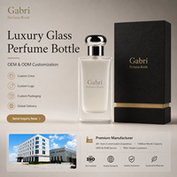Flacons de parfum de luxe vides en verre givré, vaporisateur à fine brume carré, 30ml, 50ml, 100ml, personnalisables
