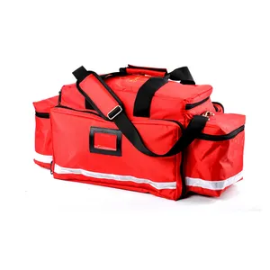 Piccolo grande Plus Size rosso nero colore personalizzato Logo borsa per rianimazione medica ambulanza Kit di pronto soccorso paramedico per EMS