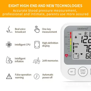 Monitor de pressão arterial máquinas do braço, automático, ajustável, digital bp, cuff kit, grande retroiluminado, 240 conjuntos