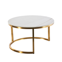 Table d'appoint circulaire moderne de style nordique, légère et luxueuse, pour salle à manger et salon, en métal