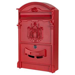 Boîte <span class=keywords><strong>aux</strong></span> <span class=keywords><strong>lettres</strong></span> personnalisée rouge avec serrure, design Royal Mail, boîte <span class=keywords><strong>aux</strong></span> <span class=keywords><strong>lettres</strong></span> murale en fonte - Product Image 1