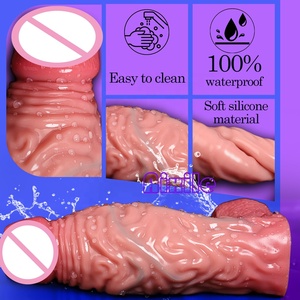 Funda realista de silicona suave y gruesa para pene, anillo extensor de pene para hombres, juguetes <span class=keywords><strong>sexuales</strong></span> para parejas - Product Image 2