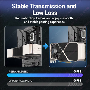 Câble d'extension JEYI PCI-E 4.0 X16 pour carte graphique (PVC) compatible RTX4090 <span class=keywords><strong>RTX4080ti</strong></span> RX6700XT RX6800XT (10-60CM) pour ordinateur de bureau - Product Image 6