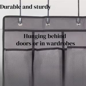 24-Pocket Strong Over-Door Shoe Organizer Large Breathable Mesh Hooks Hanging Wardrobe <b>Cabinet</b> Rack <b>Storage</b> Non-Woven Fabric - Product Image 4
