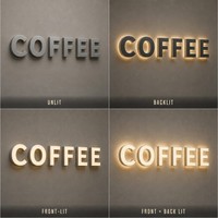 Signalétique LED rétroéclairée personnalisée, signalétique haut de gamme pour restaurants, halls d'entreprises et boutiques.