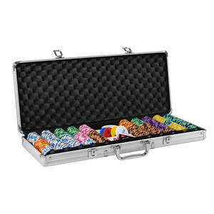 Jeu de jetons de poker en céramique personnalisés avec boîtier en aluminium pour jeux de casino Poignée de jetons <span class=keywords><strong>Composite</strong></span> Étanche pour événements Haut de gamme de luxe - Product Image 2