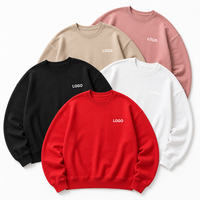 Sudadera Personalizada con Logotipo, 350 g/m², 100% Algodón, Cuello Redondo, para Hombre y Mujer, Estilo Holgado con Hombros Caídos, Sudadera Lisa para Streetwear
