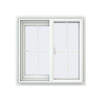 Nouvelle fenêtre coulissante de haute sécurité fenêtre horizontale en plastique de taille personnalisée double fenêtres en PVC de couleur blanche