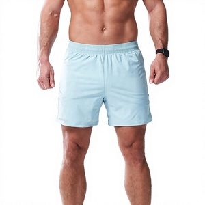 Shorts de course haute performance à séchage rapide, respirants, athlétiques, bleu clair, avec poches, OEM ODM, pour l'entraînement - Product Image 1