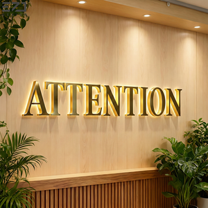 Enseigne EZD personnalisée en miroir doré 3D avec lettres rétroéclairées par LED, logo, enseigne <span class=keywords><strong>de</strong></span> magasin, enseigne <span class=keywords><strong>de</strong></span> salon <span class=keywords><strong>de</strong></span> beauté - Product Image 2