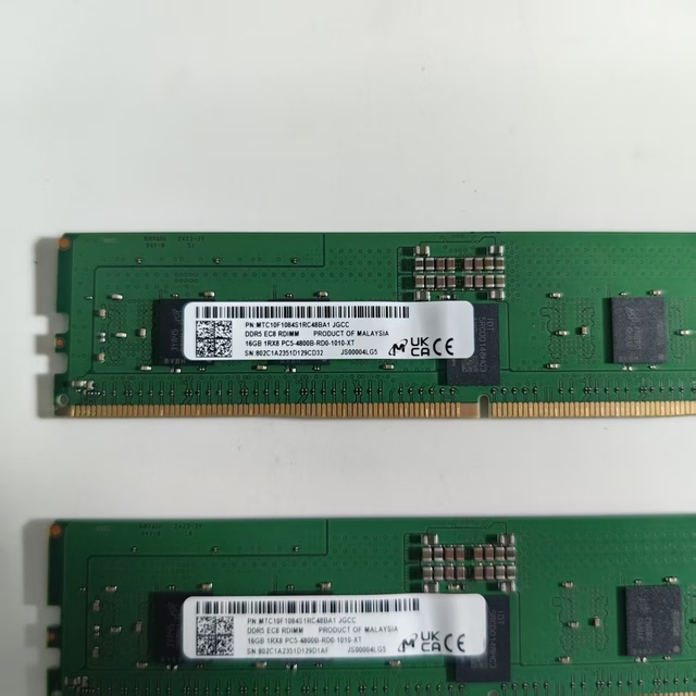 Micro 16GB 32GB 64G DDR5 RAM 4800 5600 6400 ECC MTC10F1084S1RC48BA1 RDIMM Server RAM Server Memory