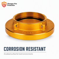 Adaptateur de tuyau d'incendie forgé, raccord fileté pour lutte contre l'incendie avec base à large bride et surface anodisée pour équipement de protection incendie