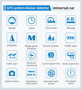 Nouveau HUD de voiture M22, affichage tête haute, GPS, système réfléchissant sur le pare-brise, affichage tête haute, vitesse, rappel de fatigue au volant, alarme de survitesse - Product Image 5