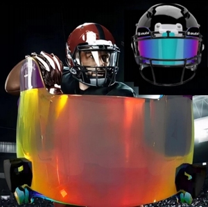 Futebol americano Viseiras HD ajustável escudo com clipes Windproof e Dustproof personalizado futebol viseira para crianças jovens - Product Image 1