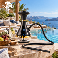 RYKOAL Desain Baru Shisha Elektrik Isi Ulang Tanpa Arang Portabel dengan Kit Kemasan EVA
