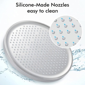 <span class=keywords><strong>Soffione</strong></span> doccia a soffitto grande da 12 pollici cromato e <span class=keywords><strong>bianco</strong></span> in ABS 30cm per bagno con ugelli in silicone antiintasamento - Product Image 4