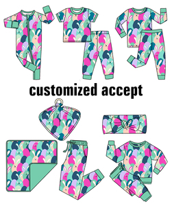 Nieuwste verkopende gepersonaliseerde warme bloemenprint lange mouwen baby jongens meisjes romper kleding kinderen pasgeboren rits ruffle romper set - Product Image 5