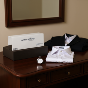 Caja de 24 pajaritas clásicas pre-atadas de poliéster para ropa formal, empaque para corbatas de hombre - Product Image 2