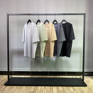 Crew Neck Heavyweight T-<b>shirt</b> Oversized Tshirt Cropped Boxy <b>Men</b> t <b>Shirt</b> for <b>Men</b> Oversized Tshirts - Product Image 1