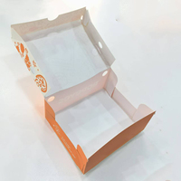 Boîte à hamburger en carton de qualité alimentaire à emporter personnalisée boîte à hot-dog à emporter en carton de poulet frit boîte en papier de restauration rapide imprimée