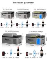 Réfrigérateurs de camping portables électroniques 12v C20 de la marque Toby, nouvelle vente chaude, 20L, compresseur DC, glacière compacte, mini réfrigérateur