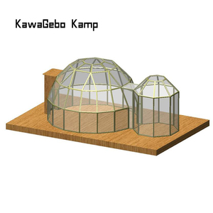 Kawagebo Kamp 4M struttura trapezoiale vetro personalizzato di lusso <span class=keywords><strong>Glamping</strong></span> Dome House per il campo - Product Image 6