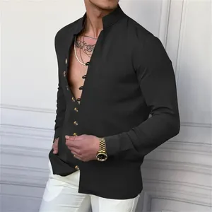 Camicie Estive da <span class=keywords><strong>Uomo</strong></span> a Maniche Lunghe con Perline, <span class=keywords><strong>Stile</strong></span> Casual Basic alla Moda, <span class=keywords><strong>Abbigliamento</strong></span> Musulmano per <span class=keywords><strong>Uomo</strong></span>, Ideale per Spiaggia e Viaggi - Product Image 5