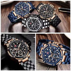 <span class=keywords><strong>Reloj</strong></span> de Pulsera de Cuarzo <span class=keywords><strong>Mini</strong></span> <span class=keywords><strong>Focus</strong></span> MF0470G <span class=keywords><strong>MF</strong></span> 0470, Acero Inoxidable, Resistente al Agua, Cronógrafo, Manecillas Luminosas, Relojes de Lujo para Hombre - Product Image 6