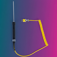 Durable Handheld Thermocouple Stainless Steel Temperature Probe 0.1C Resolution Replaceable Tip OEM ODM for Laboratory Use