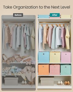 Set of 6 Foldable <b>Storage</b> <b>Boxes</b> <b>Storage</b> Cubes Closet Organizers for Shelf Fabric Collapsible <b>Storage</b> Bins - Product Image 4