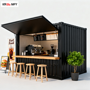 Restaurant, café, bar, snack-bar, chips à vendre, conteneur d'expédition préfabriqué mobile en acier et fibre de verre modulaire - Product Image 2