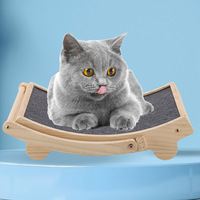 Griffoir pour chat en bois massif personnalisé, grand, plat, haute densité, jouet ludique et amusant pour le tranchage des griffes