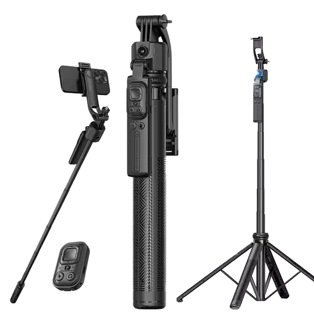 AI Gimbal Face Tracking Gesture Control Camera Tripod 360° Adjustable Selfie Stick Stabilizer for Phone Live Streaming