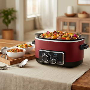 Electric 4-in-1 6-Quart Nonstick Pot Multi-<strong>Cooker</strong> Electric Stove Top Oven Steam and <strong>Slow</strong> <strong>Cooker</strong> with Steaming/Roasting Rack - Product Image 6