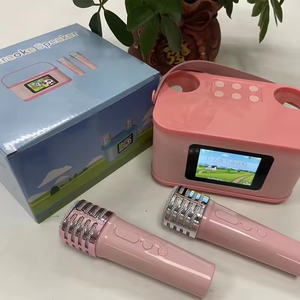 Mini haut-parleur karaoké portable pour enfants sans fil avec microphone, lecteur de musique, écran LED, batterie 2000 mAh - Cadeau idéal - Product Image 3